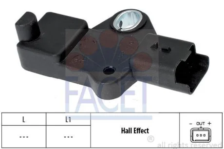 Датчик колінвала Citroen C4, JUMPY/ Fiat SCUDO/Ford FOCUS, KUGA I 2.0D 02- FACET 9.0524