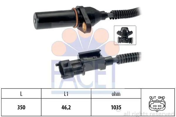Датчик колінвала Hyundai i30/ix35/Kia Ceed/Sportage III 1.4-2.0i 07- FACET 9.0571 (фото 1)