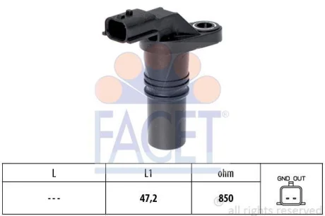 Датчик колінвала Logan/Clio 1.5dCi/1.9D 01- FACET 9.0645
