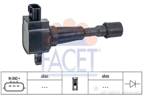 Фото котушка системи запалювання FACET 9.6414 Котушка системи запалювання FACET 9.6414
