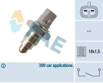 Вимикач світла задній хід HYUNDAI ATOS LEXUS ES PORSCHE 911, 911 TARGA TOYOTA 4 RUNNER II, AURIS, AVENSIS, AVENSIS VERSO, CAMRY, CARINA E VI, CARINA V, CELICA, COROLLA, COROLLA VERSO 08.83- FAE 40846