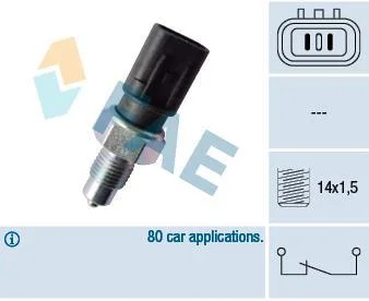 Вимикач світла задній хід HYUNDAI ACCENT II, ACCENT IV, COUPE I, COUPE II, ELANTRA III, ELANTRA V, GETZ, I20 I, I20 II, I30, I40 I, I40 I CW, IX20, IX35, MATRIX, SONATA IV, TRAJET, TUCSON 08.96- FAE 41245