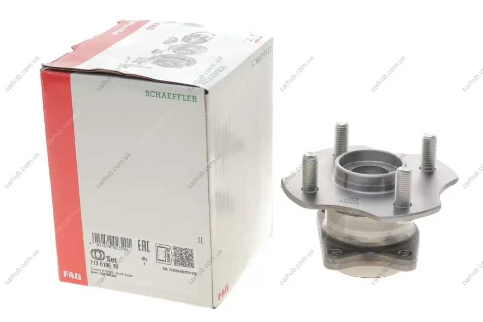 Підшипник маточини (задньої) Toyota Yaris Verso (_P2_), 08/99 - 09/05 FAG 713 6186 70 (фото 1)