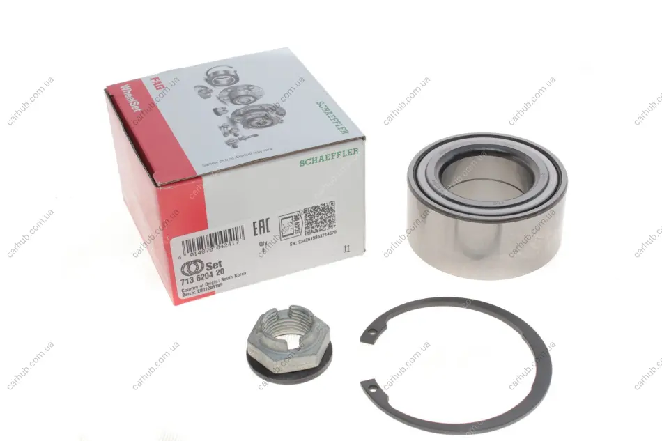 Підшипник маточини (задньої) Land Rover Range Rover Evoque 2.0/2.2D 11- FAG 713 6204 20 (фото 1)