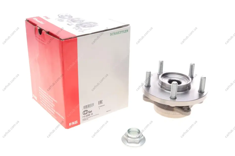 Комплект підшипника колеса передн HYUNDAI I30 KIA CEE\'D, PRO CEE\'D 1.0-1.6D 11.11- FAG 713 6268 10 (фото 1)