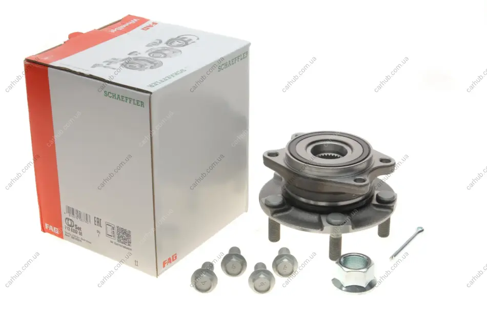 Підшипник маточини (передньої) Nissan Qashqai/X-Trail 1.2-2.5 dCi/DIG-T 13- (+ABS) FAG 713 6332 00 (фото 1)
