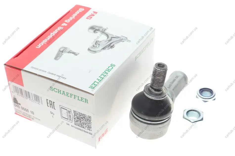 Наконечник тяги рульової Opel Agila/Suzuki Baleno 96-07, L=R FAG 840 0660 10 (фото 1)