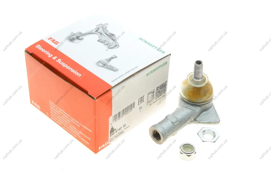 Рульовий наконечник прав FORD ESCORT V, ESCORT VI, SCORPIO I, SIERRA, SIERRA I, SIERRA II 1.3-2.9 08.82-10.98 FAG 840 0742 10 (фото 1)