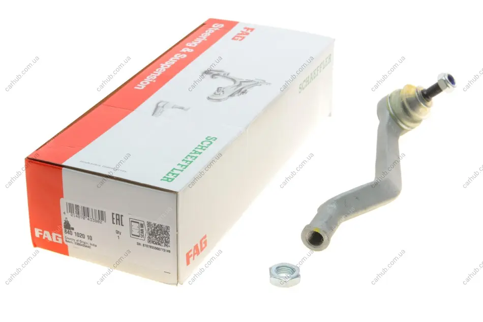 Наконечник тяги рульової (L) Renault Logan/Sandero 04- FAG 840 1020 10 (фото 1)