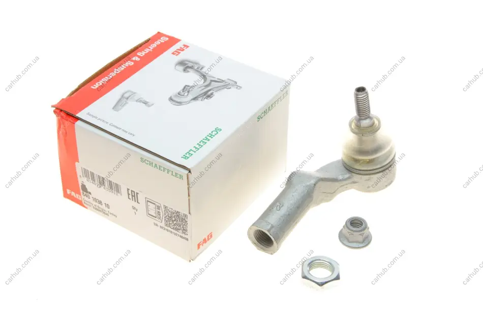 Наконечник тяги рульової (R) Ford Focus II/Volvo C30 1.4-2.5 03-12 (з гідравл. підсилювачем керма) FAG 840 1038 10 (фото 1)