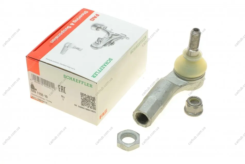 Наконечник тяги рульової (L) VW Caddy III/IV 03/04- FAG 840 1155 10 (фото 1)