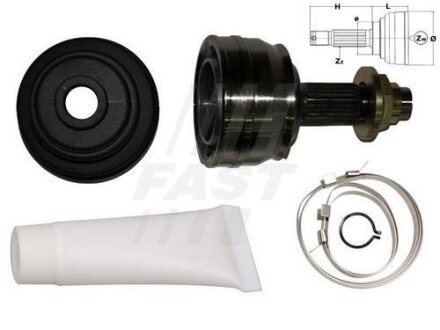 Шрус Fiat Punto 93 Зовнішній 55/60/75 FAST FT25004K