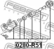 Циліндр зчеплення робочий Navara (D21/D22/D40)/Pathfinder (I/III) 2.0-3.2 i/D/dCi 85- FEBEST 0280-R51 (фото 2)