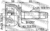 ШРКШ (ШРУС) зовнішній 29x57x25 MITSUBISHI LANCER 00- FEBEST 0410-038A43 (фото 2)