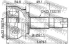 ШРКШ (ШРУС) зовнішній 22x51x25 CHEVROLET COBALT 13- FEBEST 1010-CBT (фото 2)