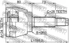 ШРКШ (ШРУС) зовнішній 34x60x28 SSANG YONG REXTON 01- FEBEST 1410-REXII (фото 2)