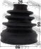 Пильовик ШРКШ внутр. (26x86x99) NBR Hummer H3/TERRACAN/KORANDO/ACTYON SP II 2.5-3.5 01-06 FEBEST 1415-NARH (фото 2)