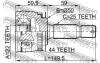 ШРКШ (ШРУС) зовнішній 22x49,5x25 KIA CERATO I Hatchback (LD) 1.6 CRDi 05-08 FEBEST 2210-CER16A44 (фото 2)