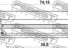 Сальник приводу 39.5x74.15x11x18 LAND CRUISER 2.7-4.2 90- FEBEST 95HAY-41741118C (фото 2)