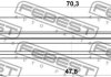 Сальник приводу 47.8x70.3x9x16 OUTLANDER 2.0-3.0 06- FEBEST 95JEZ-50700916L (фото 2)