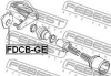 Підвісний підшипник піввісі Mondeo 00-07 FEBEST FDCB-GE (фото 2)