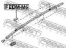Заглушка в молдинг даху Mazda 2/3/5/6 03- FEBEST FEDM-M6 (фото 2)