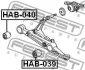 Сайлентблок важеля перед. (знизу/в центрі) Honda Civic 95-01 FEBEST HAB-039 (фото 2)