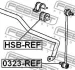Втулка стабілізатора пер. Honda CR-V 07- FEBEST HSB-REF (фото 2)
