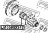 Підшипник маточини 55х90х23х17 Sprinter/Crafter/Pajero II 97- FEBEST LM-55902317 (фото 2)