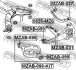 Сайлентблок заднього важеля (к-кт) Mazda 6 02-07 FEBEST MZAB-098-KIT (фото 2)
