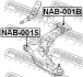 Сайлентблок переднього важеля (спереду) Maxima 00-06 FEBEST NAB-001S (фото 2)