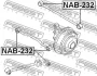 Сайлентблок задньої поперечної тяги Almera/Primera/X-Trail 00-06 FEBEST NAB-232 (фото 2)