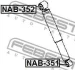 Сайлентблок заднього амортизатора Qashqai+2/X-Trail 07- FEBEST NAB-351 (фото 2)