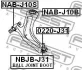 Сайлентблок переднього важеля Qashqai/X-Trail/Koleos 07- (задній) FEBEST NAB-J10B (фото 2)