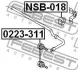 Втулка стабілізатора заднього Nissan X-Trail 01-13 FEBEST NSB-018 (фото 2)
