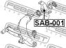 Сайлентблок переднього важеля (зад.) Impreza 92-08 FEBEST SAB-001 (фото 2)