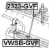 Втулка стабілізатора пер. Audi A3/Octavia 05-13 FEBEST VWSB-GVF (фото 2)