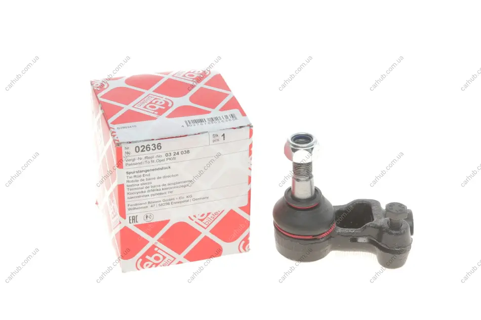 Наконечник тяги рульової (R) Opel Kadett E -91/Daewoo Lanos 95- FEBI BILSTEIN 02636 (фото 1)