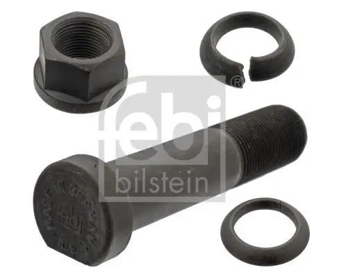 Болт колеса задн M22x1,5 x110/121мм (довжина різьби 40мм, Сталь / фосфатований, з шайбою із гайкою) MERCEDES ACTROS, ACTROS MP2 / MP3, ATEGO, AXOR, AXOR 2, NG, SK, TOURO (O 500), ZETROS 08.73- FEBI BILSTEIN 07949 (фото 1)