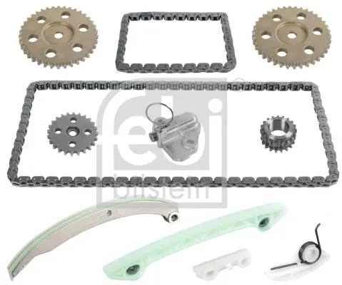 Комплект ГРМ (ланцюг + шестерня) VOLVO C30, S40 II, V50, V70 III FORD C-MAX, FIESTA V, FOCUS C-MAX, FOCUS II, GALAXY II, GALAXY MK II, MAVERICK, MONDEO III, MONDEO IV, S-MAX, TRANSIT 1.8-2.3 10.00- FEBI BILSTEIN 108920 (фото 1)