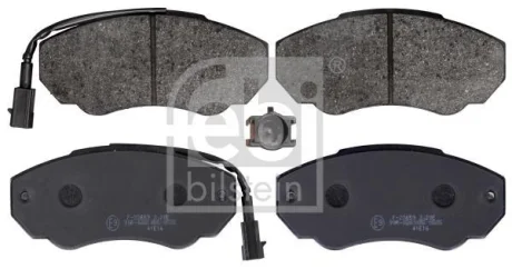 Комплект гальмівних колодок передн, CITROEN JUMPER I, JUMPER II FIAT DUCATO PEUGEOT BOXER 1.9D-2.8D 02.94- FEBI BILSTEIN 116049