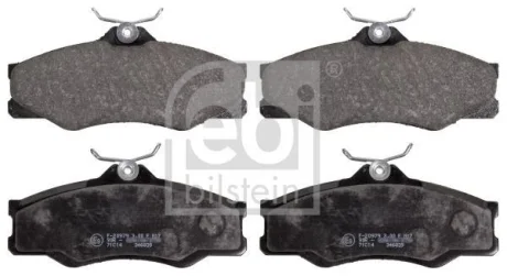 Комплект гальмівних колодок передн, VW TRANSPORTER T3 1.6D-2.1 05.79-07.92 FEBI BILSTEIN 16298