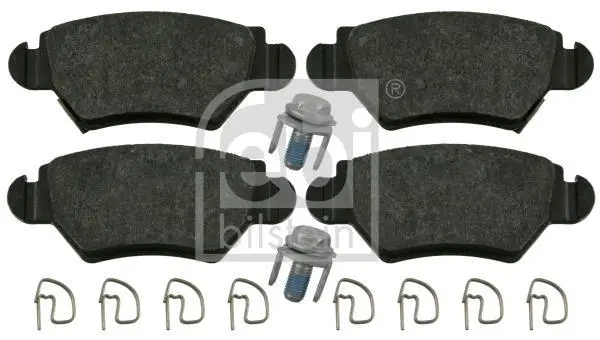 Комплект гальмівних колодок задн, OPEL ASTRA G, ASTRA G CLASSIC, ASTRA H, ASTRA H CLASSIC, COMBO FURGON/NADWOZIE WIELKOPRZESTRZENNE, COMBO TOUR, CORSA C, ZAFIRA A 1.2-2.2D 02.98- FEBI BILSTEIN 16445 (фото 1)