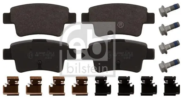 Комплект гальмівних колодок задн, ABARTH GRANDE PUNTO FIAT GRANDE PUNTO OPEL COMBO FURGON/NADWOZIE WIELKOPRZESTRZENNE, COMBO TOUR, CORSA C, CORSA D 1.0-1.9D 07.04- FEBI BILSTEIN 16880 (фото 1)
