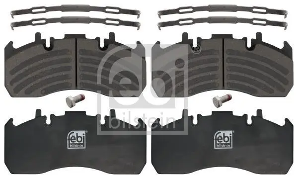 Комплект гальмівних колодок задн/передн MERITOR RVI C, MIDLUM VOLVO FE, FE II, FH, FH II, FH III, FH12, FH16, FH16 II, FH16 III, FL II, FL III, FM, FM12, FM9, FMX D11A-330-MDS2043A 08.93- FEBI BILSTEIN 16906 (фото 1)