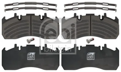 Комплект гальмівних колодок задн/передн MERITOR RVI C, MIDLUM VOLVO FE, FE II, FH, FH II, FH III, FH12, FH16, FH16 II, FH16 III, FL II, FL III, FM, FM12, FM9, FMX D11A-330-MDS2043A 08.93- FEBI BILSTEIN 16906