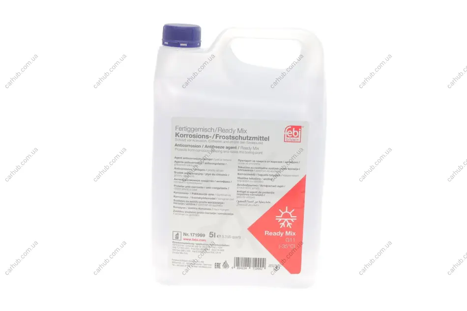 Антифриз (синій) Readymix G11 (-35°C готовий до застосування) (5 л) FEBI BILSTEIN 171999 (фото 1)