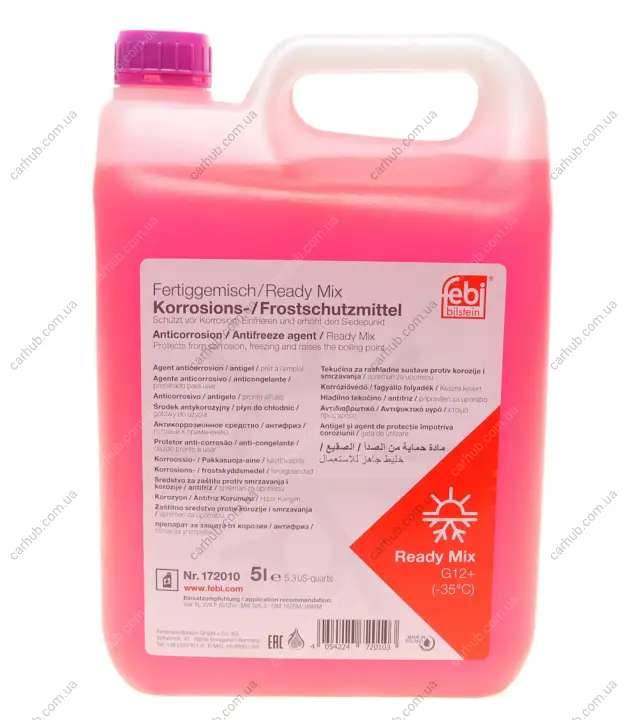 Антифриз (фіолетовий) Readymix G12 Plus (-35°C готовий до застосування) (5 л) FEBI BILSTEIN 172010 (фото 1)