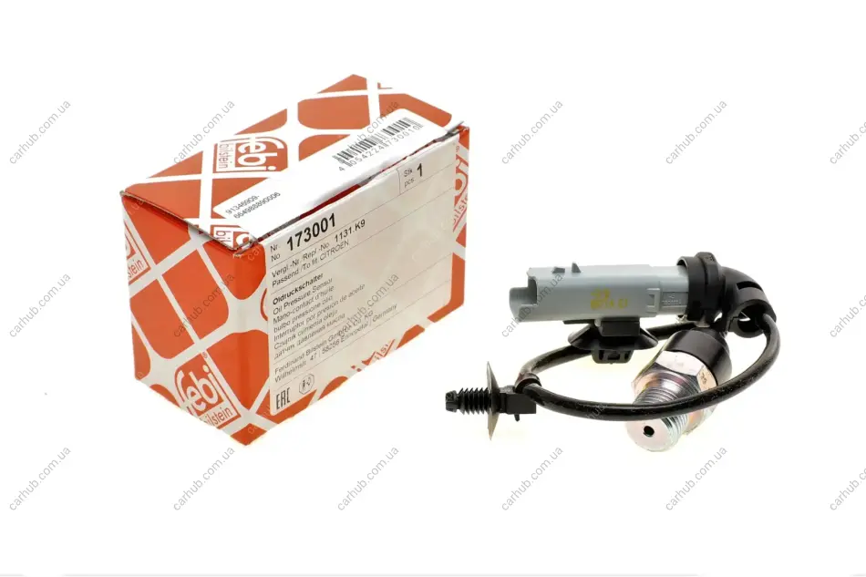 Датчик тиску оливи Citroen C3/C4/DS3 1.6HDI 09-/Peugeot 207/208/308 1.6HDI 06- FEBI BILSTEIN 173001 (фото 1)