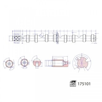 Розподільний вал Audi/VW 1.8/2.0TSI 10- (впуск) FEBI BILSTEIN 175101